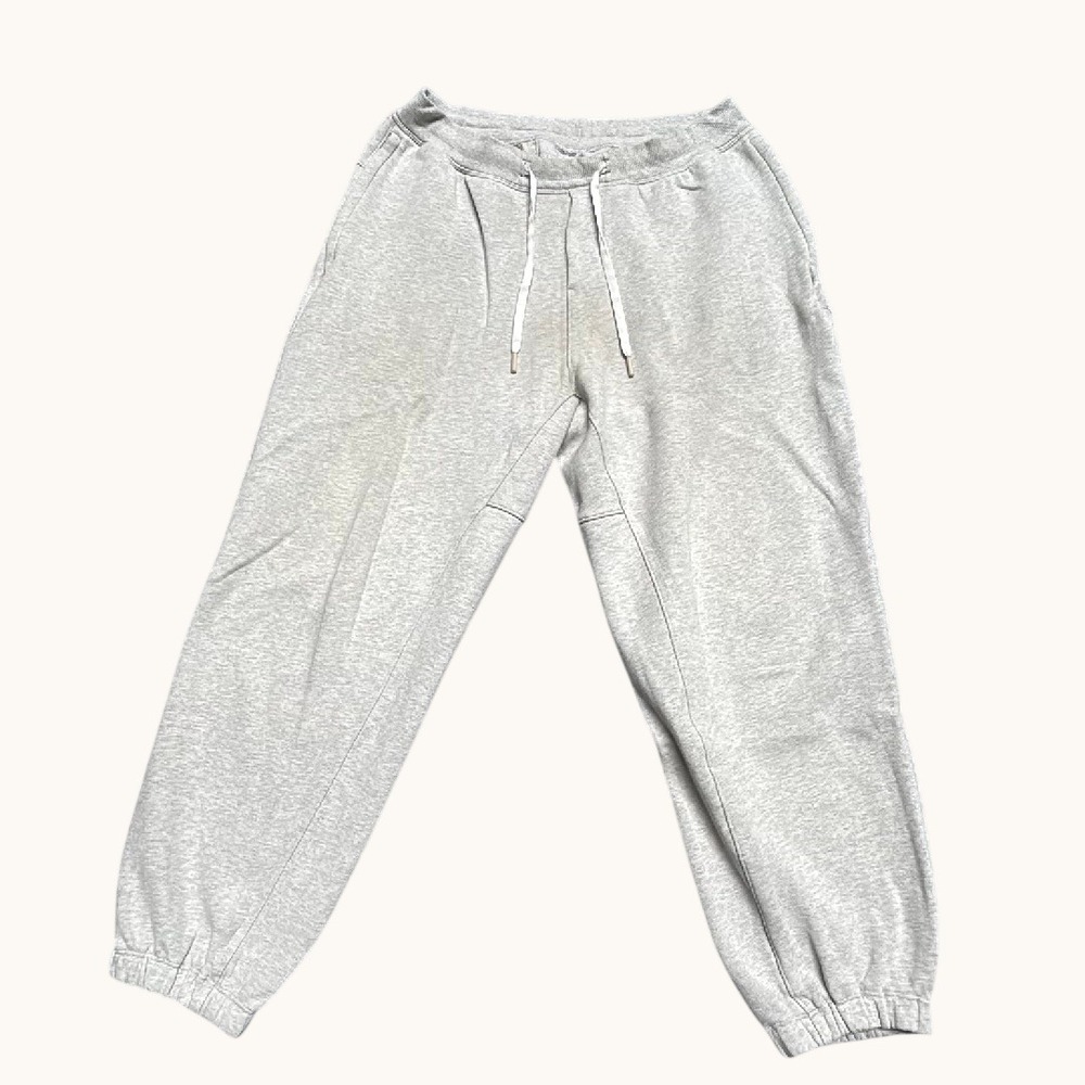 Lululemon Mens City Sweat Joggers Light Grey Heather Relaxed Fit Sweatpants